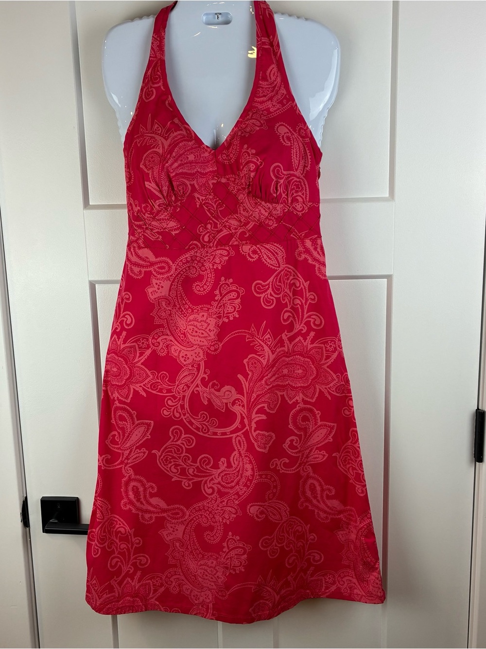 Tommy Hilfiger Orange Paisley Halter Summer Dress Size 2  d